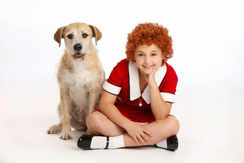 Sunny as Sandy and Issie Swickle as Annie. (C) Joan Marcus.