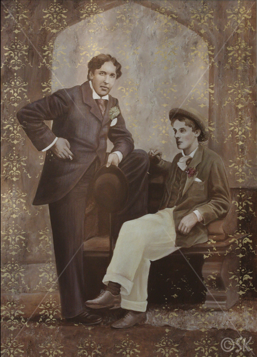 Oscar and Bosie hand tinted
