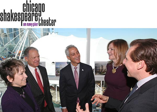The Yard at Chicago Shakespeare Announced 1 Chicago Shakespeare Artistic Director Barbara Gaines, Executive Director Criss Henderson and Board Chair Sheli Z. Rosenberg were joined by Navy Pier, Inc. CEO Marilynn Gardner and Board Chair William J. Brodsky as well as Chicago Mayor Rahm Emanuel today to announce the creation of an innovative performance venue, The Yard at Chicago Shakespeare. Construction on the theater begins this spring; Chicago Shakespeare plans to stage its first production in The Yard in the 2017-18 Season.